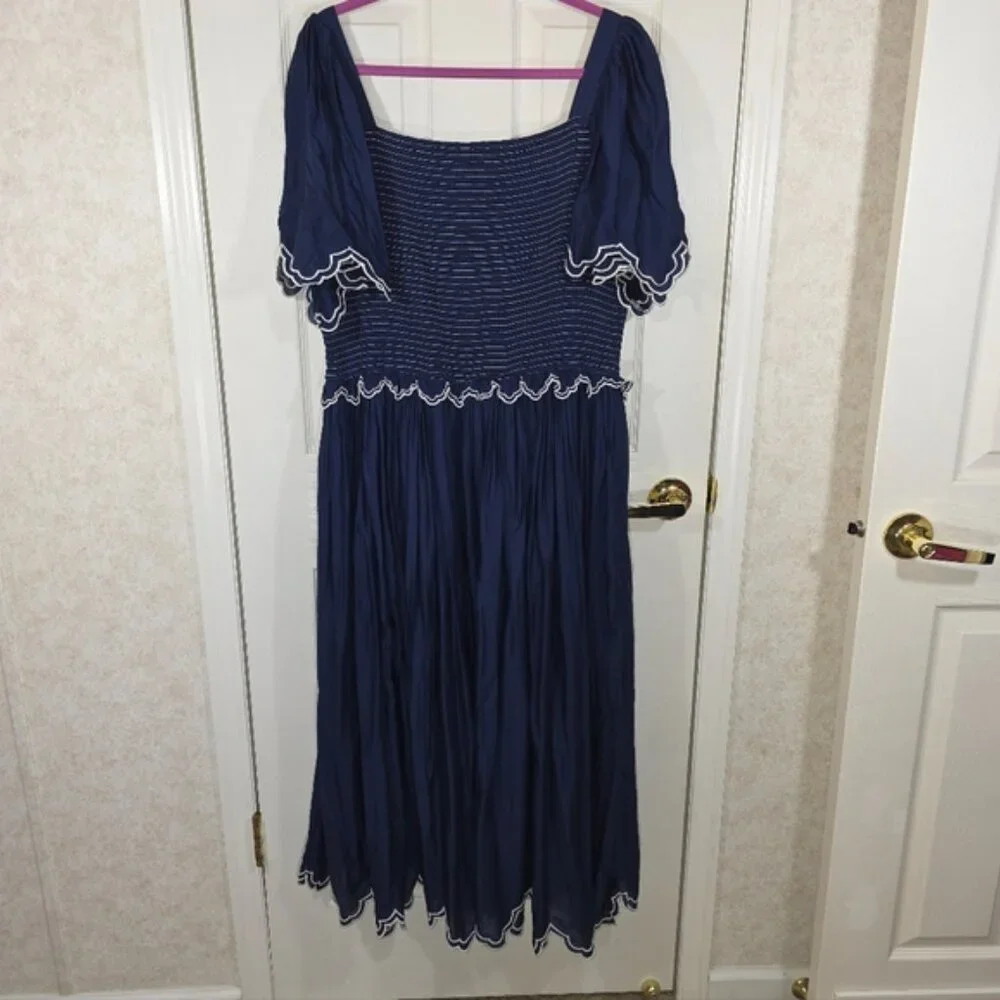 NEW AND NEVER WORN - JessaKae Helen Dress - Size 1XL - Navy Midi Dress - Picture 5 of 9